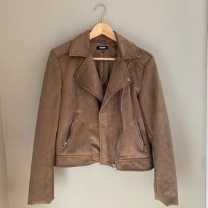 Suede cropped jacket